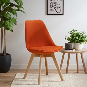 Silla de Comedor de <span class=keywords><strong>Tela</strong></span> Resistente con Diversa Paleta de Colores, Tapicería Resistente al Desgaste, Patas de Madera Maciza, Ideal para un Comedor Acogedor - Product Image 5