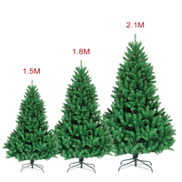 Arbre de Noël artificiel de 20 pieds de luxe d'intérieur de vente chaude de bricolage de couleurs vertes avec décoration