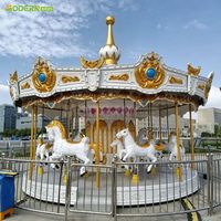 Manèges de divertissement en Chine : Fabricant de carrousels, carrousel à entraînement supérieur simulé à vendre