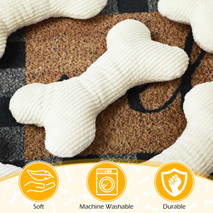 Jouet en peluche créatif en forme d'os - Bâtonnets à mâcher souples et couineurs pour chiots en dentition et jeu interactif - Product Image 4