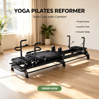 Reformer Pilates en alliage d'aluminium robuste et personnalisable, haut de gamme, pour studio, réglable, écologique, garantie 2 ans