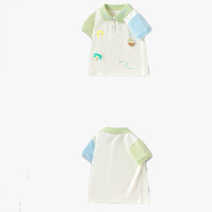 Camiseta de Manga Corta para Niños, Cuello Polo, Logotipo Personalizable, Camiseta de Verano Delgada, Camisa con Solapa para Niños, Nuevo Estilo - Product Image 3