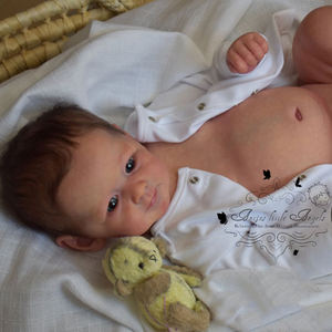 17 인치 높은 시뮬레이션 현실적인 천사 신생아 전체 실리콘 바디 아기 고무 다시 태어난 베베 인형 선물 아기 인형 - Product Image 4