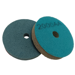 100Mm Diamant Spons Polijsten Pad Haak En Lus Backing 150 Grit Zeer Fijn Schurende Oem Voor Marmeren Steen Schoonmaken - Product Image 3