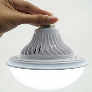 หลอดไฟ LED 18W แรงดันสูง สำหรับกรณีฉุกเฉิน รูปทรง UFO ขั้ว E27 รองรับไฟ AC85V-265V วัสดุ ABS+PP แบตเตอรี่ 1200mA ชิป SMD 2835 เส้นผ่านศูนย์กลาง 120 มม. 3000 - Product Image 1