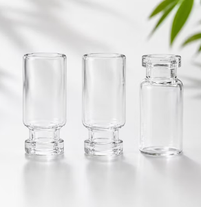 Vente en gros de flacons en verre transparents vierges avec bouchons à clapet métalliques bicolores, mini-contenants en verre vides non imprimés - Product Image 5