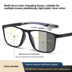 <span class=keywords><strong>Lunettes</strong></span> <span class=keywords><strong>de</strong></span> <span class=keywords><strong>lecture</strong></span> <span class=keywords><strong>progressives</strong></span> multifocales automatiques anti-lumière bleue TR90 style fin pour personnes d'âge moyen et âgées - Product Image 4