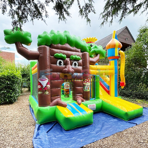 Castillo inflable comercial con tobogán, diseño de bosque de hadas. - Product Image 2