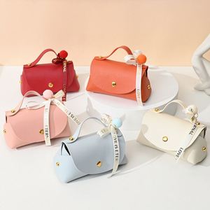 Bolso de Mano Mini Hecho a Mano de Cuero PU, Bolsa Linda para Dulces, Reutilizable, para Regalos de Boda y Fiestas, con Logotipo Personalizado para Dulces y Pequeños Regalos - Product Image 1