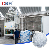 Usine de production de glace comestible cylindrique, machine à glace tubulaire de 30 tonnes
