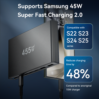 455W GaN 5.0 Station de charge rapide à 7 ports Multi-Device PD100W QC30W Chargeur de type C pleine puissance de qualité supérieure Chargeur USBC