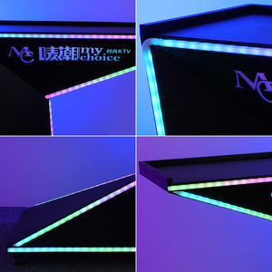 Table de <span class=keywords><strong>Disc</strong></span>-<span class=keywords><strong>jockey</strong></span> personnalisée pour discothèque, piste de danse, logo à diodes électroluminescentes, table de DJ avec lumière, bar spécial fête - Product Image 3