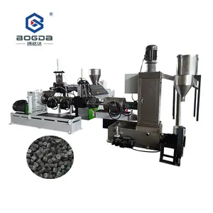 BOGDA automática de doble etapa de residuos HDPE máquina de peletización de plástico