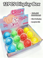 Nouvelle boîte mystère de balles squishy en slime cristallin à coque croustillante, jouet anti-stress à rebond lent ASMR