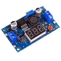 LM2596S Module d'alimentation abaisseur Buck DC-DC réglable avec voltmètre LED Affichage numérique Type LM2596
