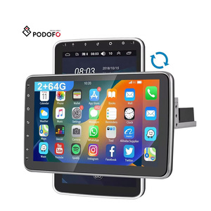Podofo 10,1 pulgadas 1din Android Car Radio 2 + 64G Autoradio 360 grados pantalla táctil giratoria navegación GPS WiFi BT Auto Electronics - Product Image 1
