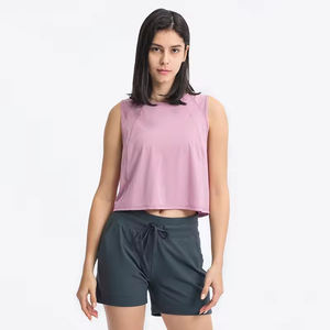 Completo Sportivo da <span class=keywords><strong>Donna</strong></span> Traspirante ad Asciugatura Rapida Elasticizzato Morbido Senza Cuciture Canotta e Maglietta per Corsa <span class=keywords><strong>Palestra</strong></span> Fitness Sport - Product Image 6