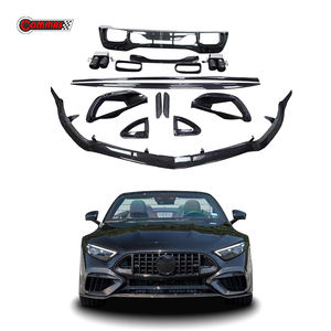 Kit carrosserie en fibre de carbone sèche style BraBs pour Mercedes SL SL43 63 R232 : Lame avant, lame arrière et jupes latérales - Product Image 1