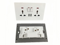 Prise d'interrupteur de lumière UK/EU/US personnalisée en gros pour la maison Prises d'interrupteurs muraux durables à usage résidentiel
