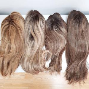 Nouveau modèle Perruques à pince en silicone Perruques de base en soie à lacet complet en <span class=keywords><strong>cheveux</strong></span> humains vierges européens Remy Perruques médicales de luxe - Product Image 3