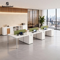 Station de travail pour deux personnes en acier au design minimaliste SpaceUnited, bureau moderne