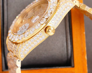 Super Diamond Laid Technique Stainless Steel Automatic <b>Mechanical</b> <b>Watch</b> with Sapphire Crystal Dial 42mm Round Case Unisex - Product Image 6