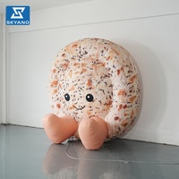 Modèle gonflable personnalisé de gâteau aux graines de sésame en forme de dessin animé, accessoire gonflable hermétique pour la décoration de festivals culinaires en extérieur