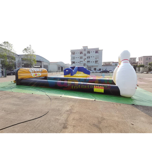 Ensemble de jeux gonflables de bowling humain pour enfants, de qualité commerciale, pour fêtes de carnaval en plein air. - Product Image 3