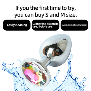 FairyKiss Ensemble <span class=keywords><strong>de</strong></span> 3 bouchons anaux colorés, couleurs éblouissantes, métal <span class=keywords><strong>de</strong></span> sécurité, jeux sexuels fantastiques pour débutants - Product Image 3