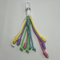 Lanières de téléphone portable en nylon tressées arc-en-ciel, personnalisées, écologiques, durables, légères, imprimées à la sérigraphie, faites à la main pour femmes