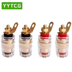 Amplifikatör hoparlör <span class=keywords><strong>Terminal</strong></span> konnektörü için 4mm muz fiş soketli konnektör ciltleme sonrası ses Video kablosu fişleri ve adaptörü - Product Image 3