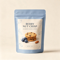 Sachets Doypack en papier kraft pour biscuits, personnalisables, refermables avec fermeture éclair, écologiques, pour l'emballage alimentaire, vente en gros