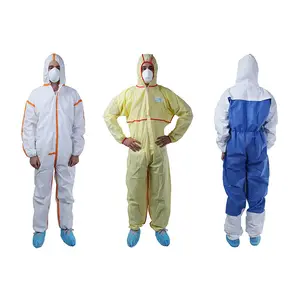 Type 4 5 6 Chemical industry Non Woven Waterproof Protective overalls disposable breathable Microporous coverall