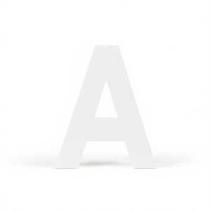 Lettera A in legno bianca da 12 pollici per decorazione da parete - Product Image 2