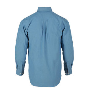 Custom Made <b>Light</b> Blue Cotton Work Shirt For Factory <b>Workshop</b> Safety Clothing Xk22 5634 - Product Image 1