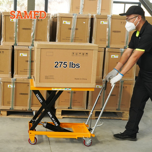 SAMFD - Mesa Elevadora de Tijera Portátil con Ruedas, Precio Competitivo Directo de Fábrica, Mesas Hidráulicas con Ruedas SML-H125, Hidráulica de Accionamiento Manual - Product Image 6