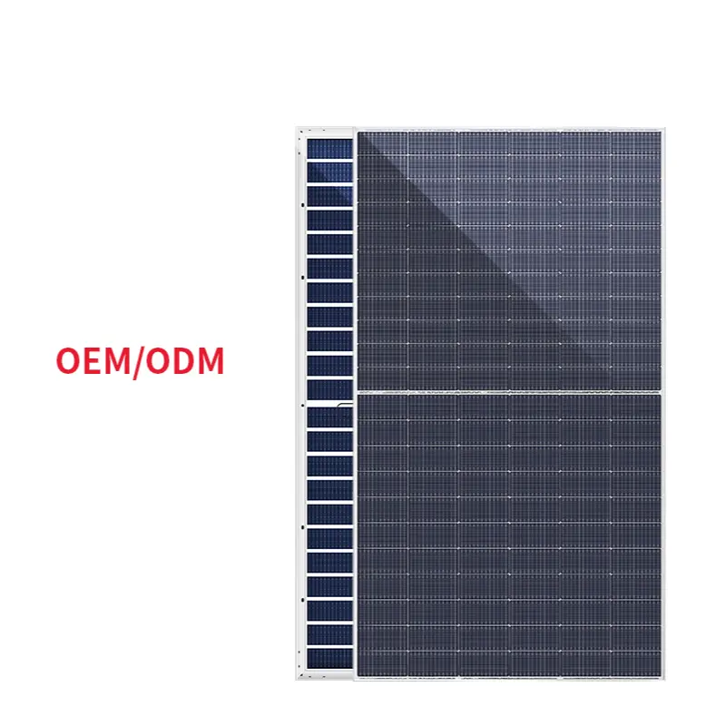 ODM/OEM 20gw Bảng điều khiển quang điện nửa tế bào Monocrystalline bifacial Tấm Pin Mặt Trời 650W