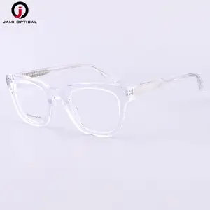 New Fashion Lunettes Men Square Spectacles Handmade Eye Glasses Acetate Optical Frames Fashion Eyewear