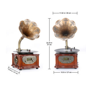 Système <span class=keywords><strong>de</strong></span> musique Audio professionnel pour la maison Radio Fm rétro Gramophone vinyle Lp <span class=keywords><strong>Cd</strong></span> tourne-disque phonographe enregistreur lecteur - Product Image 5