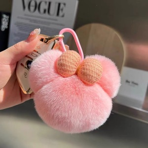 Kawaii Cartoon Bunny Rabbit Plush Keychain Cat Paws Pendant Toys Car Handbag Backpack Purse <b>Charm</b> <b>Keyring</b> Pompom Doll Gift - Product Image 6