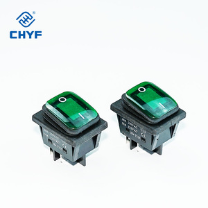 Chyf kcd4 15A/20A 220VAC không thấm nước IP67 Rocker chuyển ON OFF <span class=keywords><strong>2</strong></span> vị trí LED <span class=keywords><strong>4</strong></span> pins Rocker chuyển đổi - Product Image 3