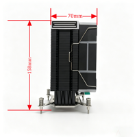 Ventilateur de refroidissement CPU 6HB-12B-9YLDG1 12V 6 caloducs 120mm PWM pour sockets Intel 1700 1851 AM4 avec dissipation thermique avancée