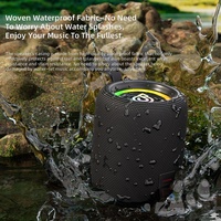 Enceinte sans fil portable d'extérieur, subwoofer étanche, lumière d'ambiance rythmique, système audio avec lecteur de carte