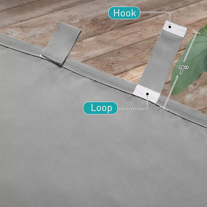<span class=keywords><strong>Rideaux</strong></span> d'extérieur imperméables avec fixation velcro et ombrage élevé, design moderne, 100% polyester, toutes saisons, pour pergola et gazebo - Product Image 3
