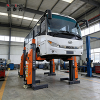 Pont élévateur mobile électrique hydraulique à quatre poteaux en acier Hongtech HOT-WTL8 pour camions/bus, avec moteur 4x2.2KW, capacité de 3 tonnes, durée de vie de 10 ans