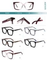 Montures de lunettes en acétate de qualité supérieure en gros, montures de lunettes bicolores, designs élégants, logo personnalisé, ODM/OEM disponible