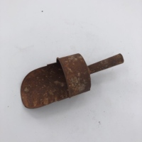 Sekop Taman Berlapis Bubuk Besi Berkarat Vintage, Sekop Bunga Logam Antik, Alat Berkebun Gaya Pedesaan, Ornamen Dekoratif