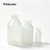 Bouteille en plastique PP de 50 ml pour vaccins vétérinaires liquides avec bouchon en caoutchouc pour médicaments liquides