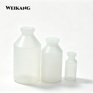 Bouteille en plastique PP de 50 ml pour vaccins vétérinaires liquides avec bouchon en caoutchouc pour médicaments liquides - Product Image 1