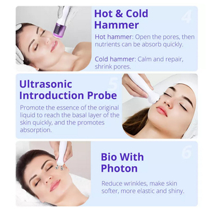 Macchina per Idrodermabrasione a Bolle Piccole, Peeling Acquoso, Microcorrente <span class=keywords><strong>Bio</strong></span>, Idropeeling Facciale, Scrubber con Getto di Ossigeno Nano - Product Image 4